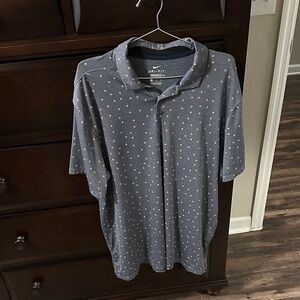Nike Dri-FIT Gray Polka Dot Men's Polo